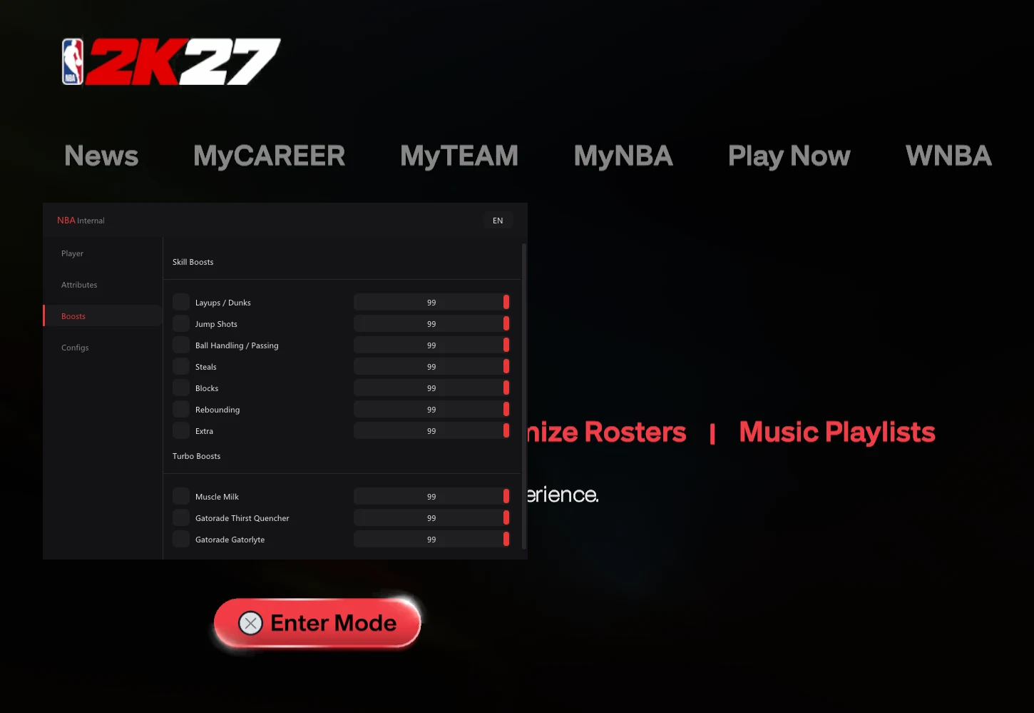 FC 27 cheats menu — Premium loader tabs at a glance