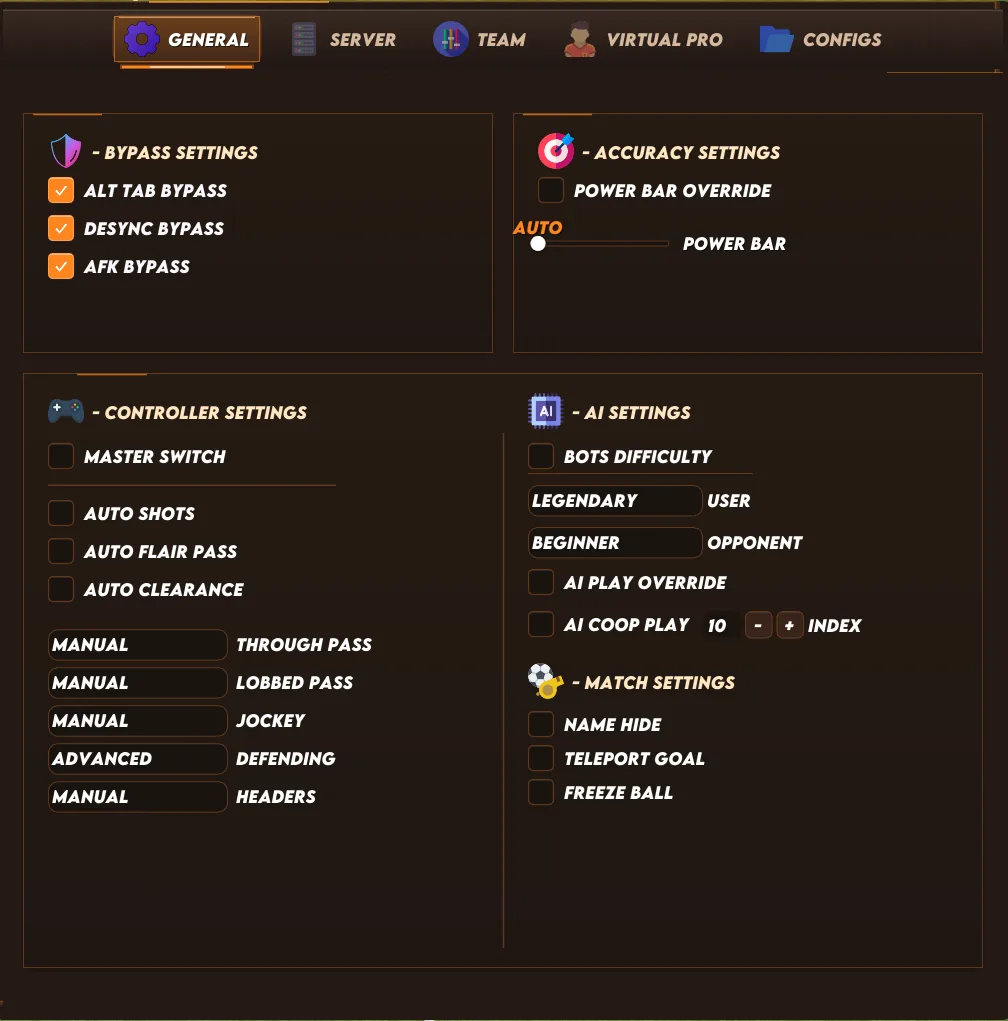 Fc 27 Premium General Menu